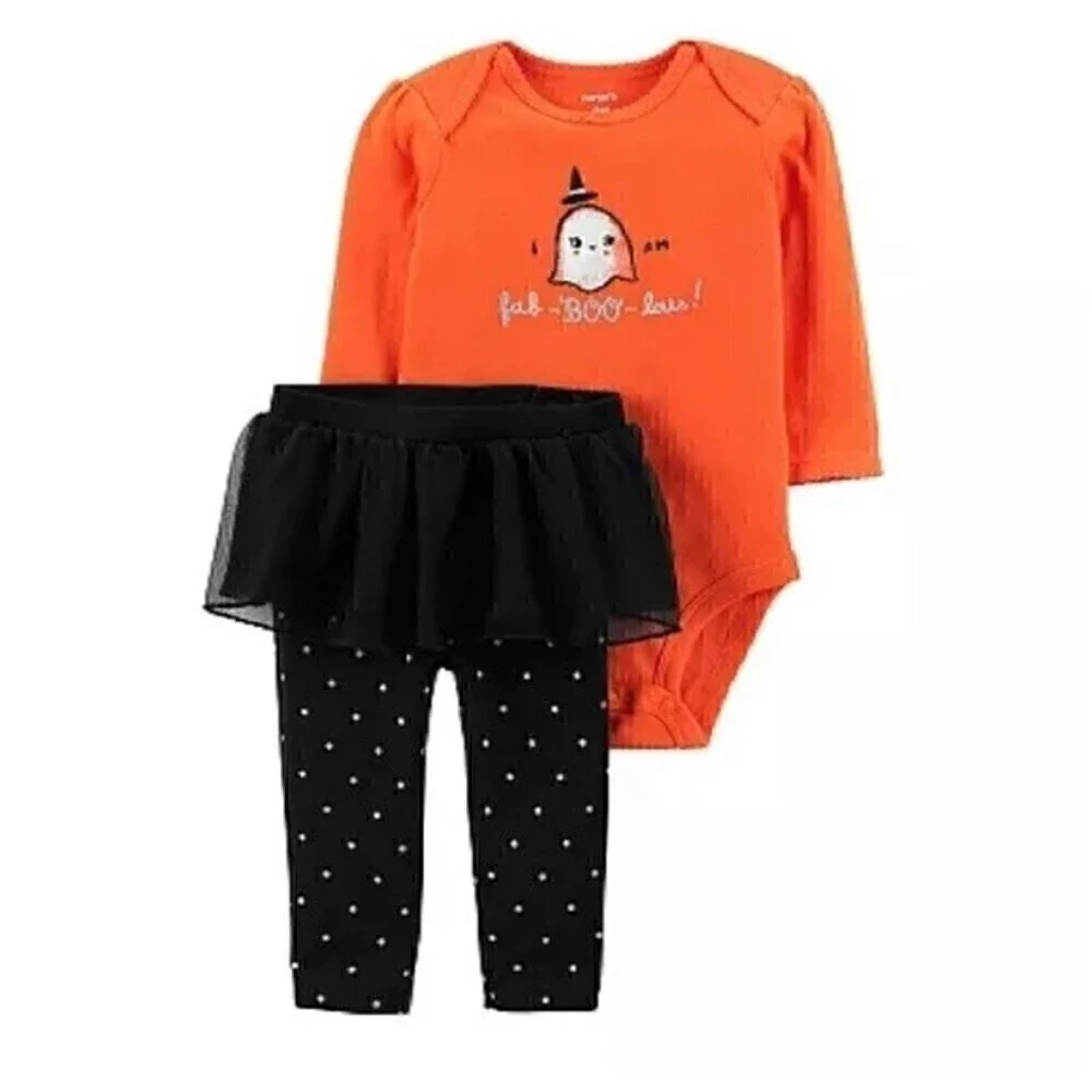 Baby Girls CARTER's 2-Pc Halloween costume Bodysuit & Tutu Pants Set12mo NWT - Picture 4 of 5